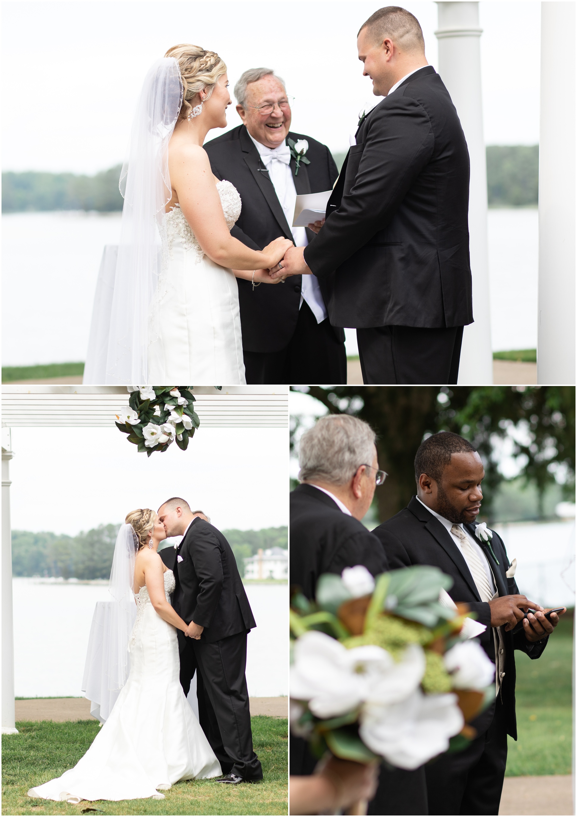Ceremony at the Swan Point Yacht and Country Club