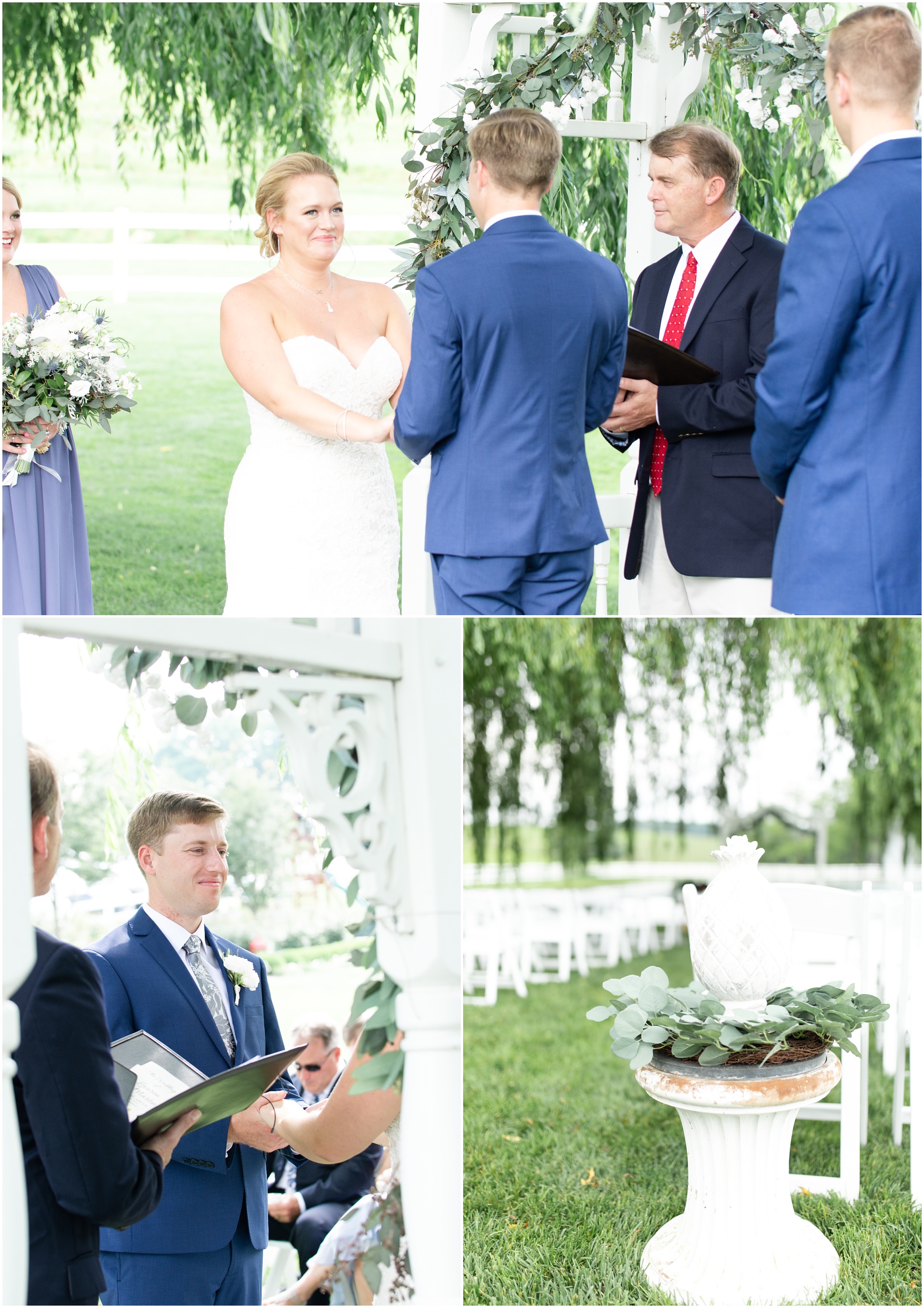 ceremony photos from #notjustsummerlove wedding at pond view farm