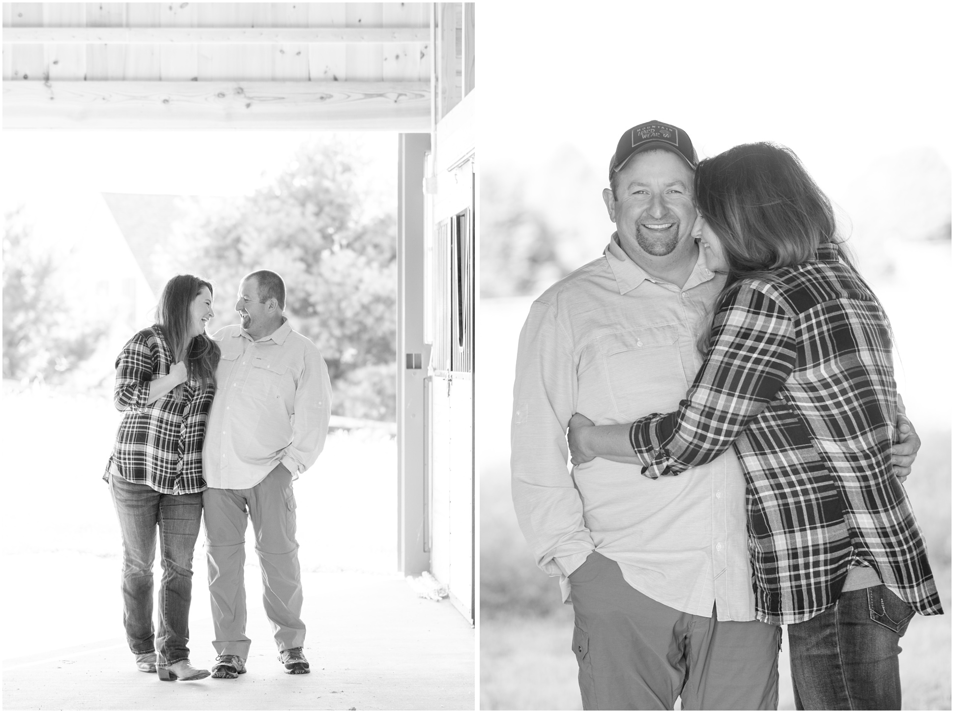 Steph and Denny's Fall Country Engagement Session in Harford County, MD in the field of tall grass