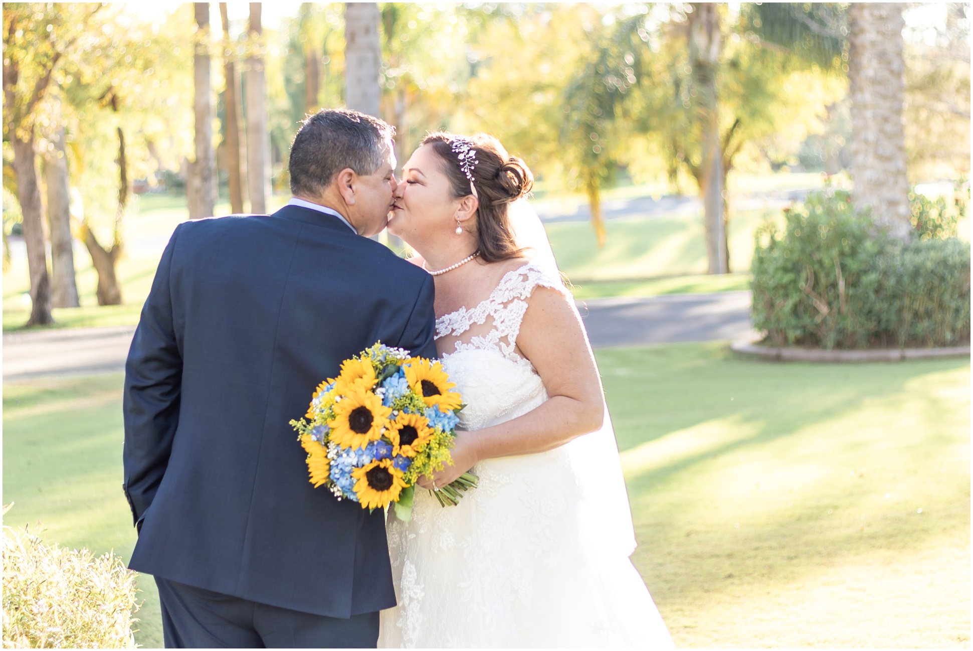  Bride and Groom kissing