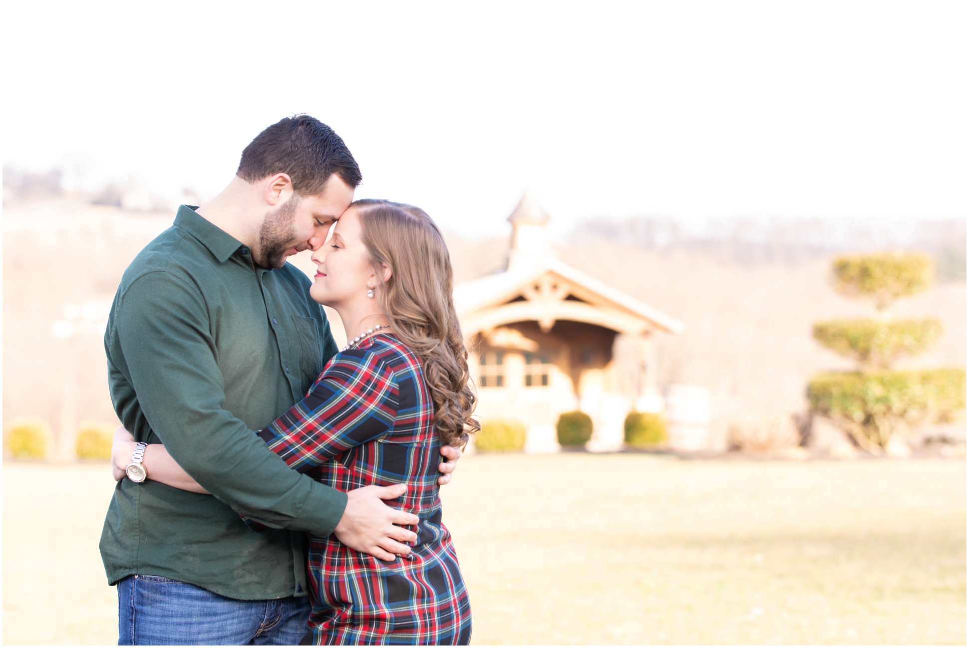 bride and groom nose to nose at wyndrige farms