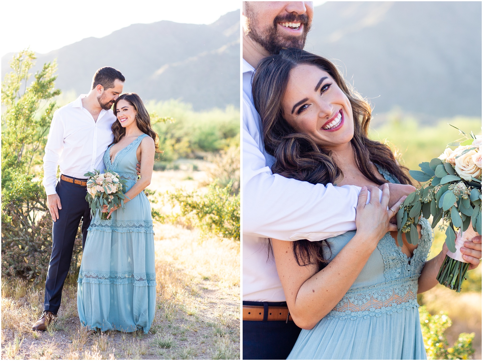 Two images of Anette and Paul De La Rosa at Phon D Recreation Area