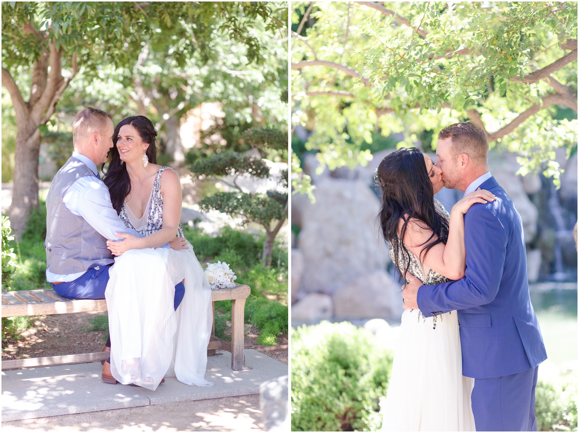 Two images of Holli and JB's husband and wife portraits 