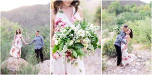 Three Images of Jessica Wood and Her Husband on during their anniversary photo session