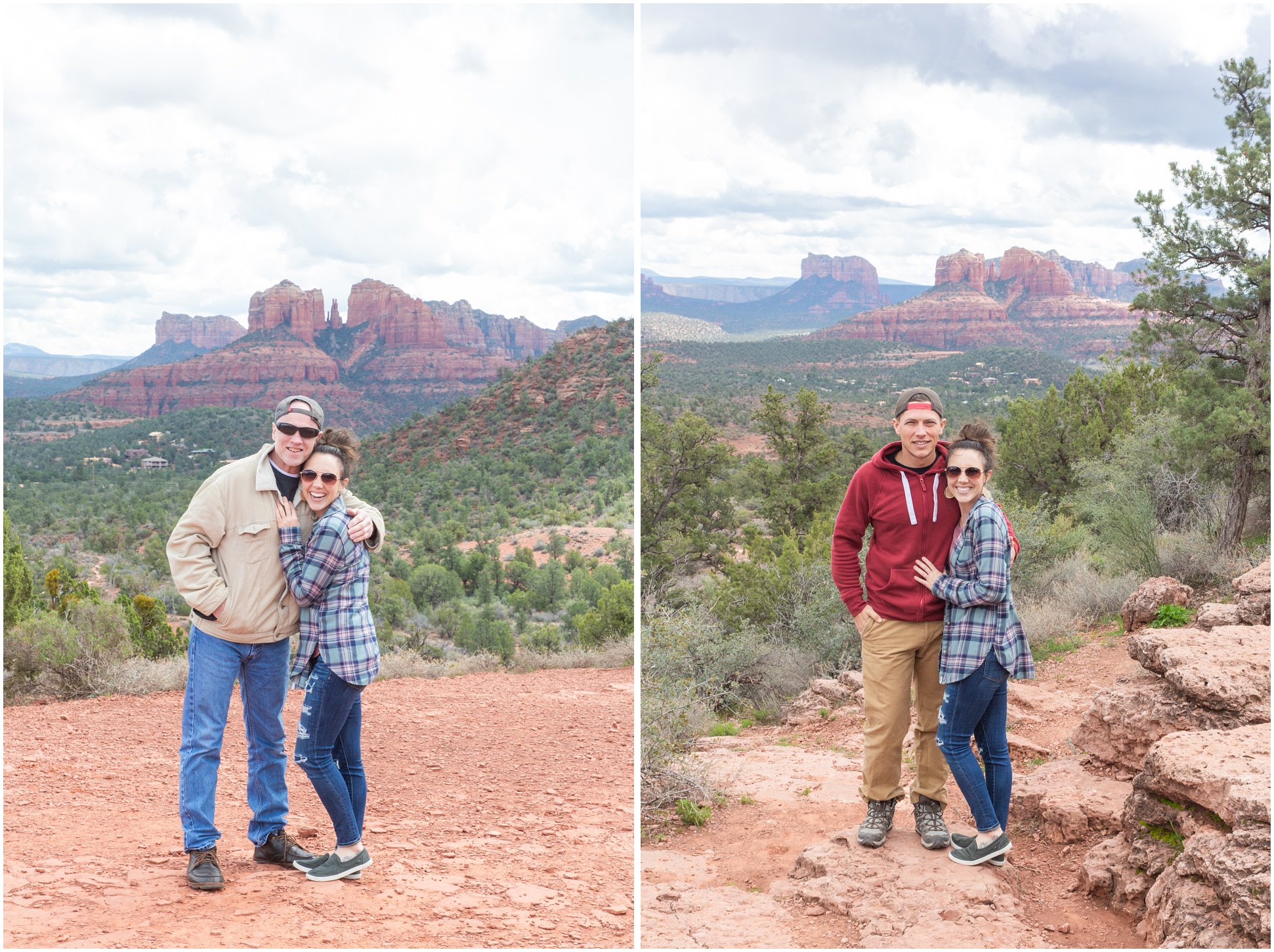 Left: A picture of me and my dad at Lover's Knoll. Right: I picture of my husband and I at Lover's Knoll