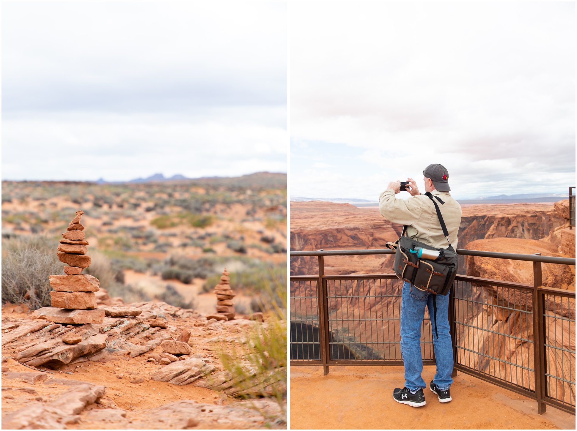 Two images checking out horseshoe bend