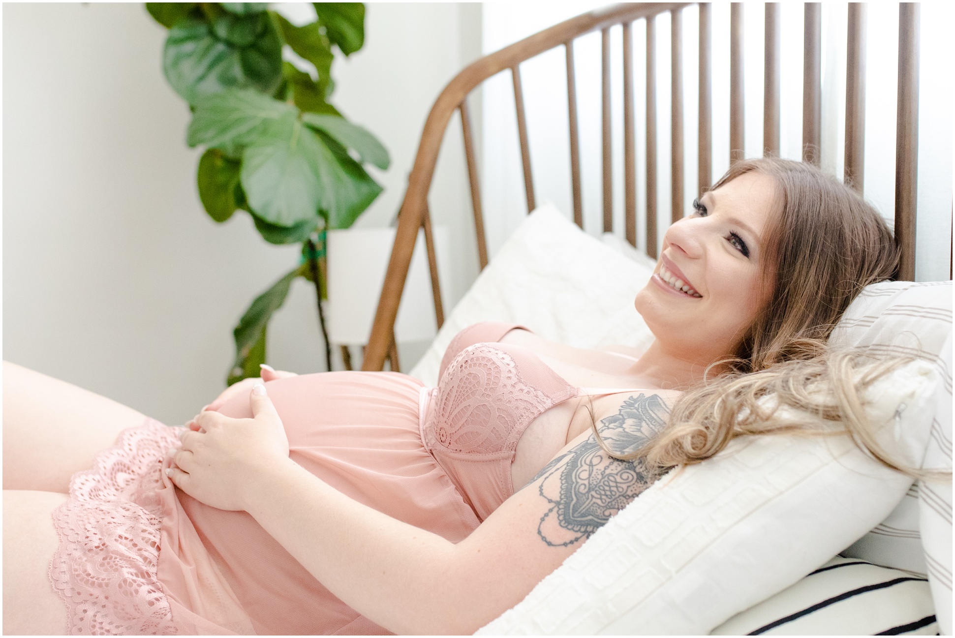 Mom-To-Be Relaxing Waiting for Her Baby To ARrive