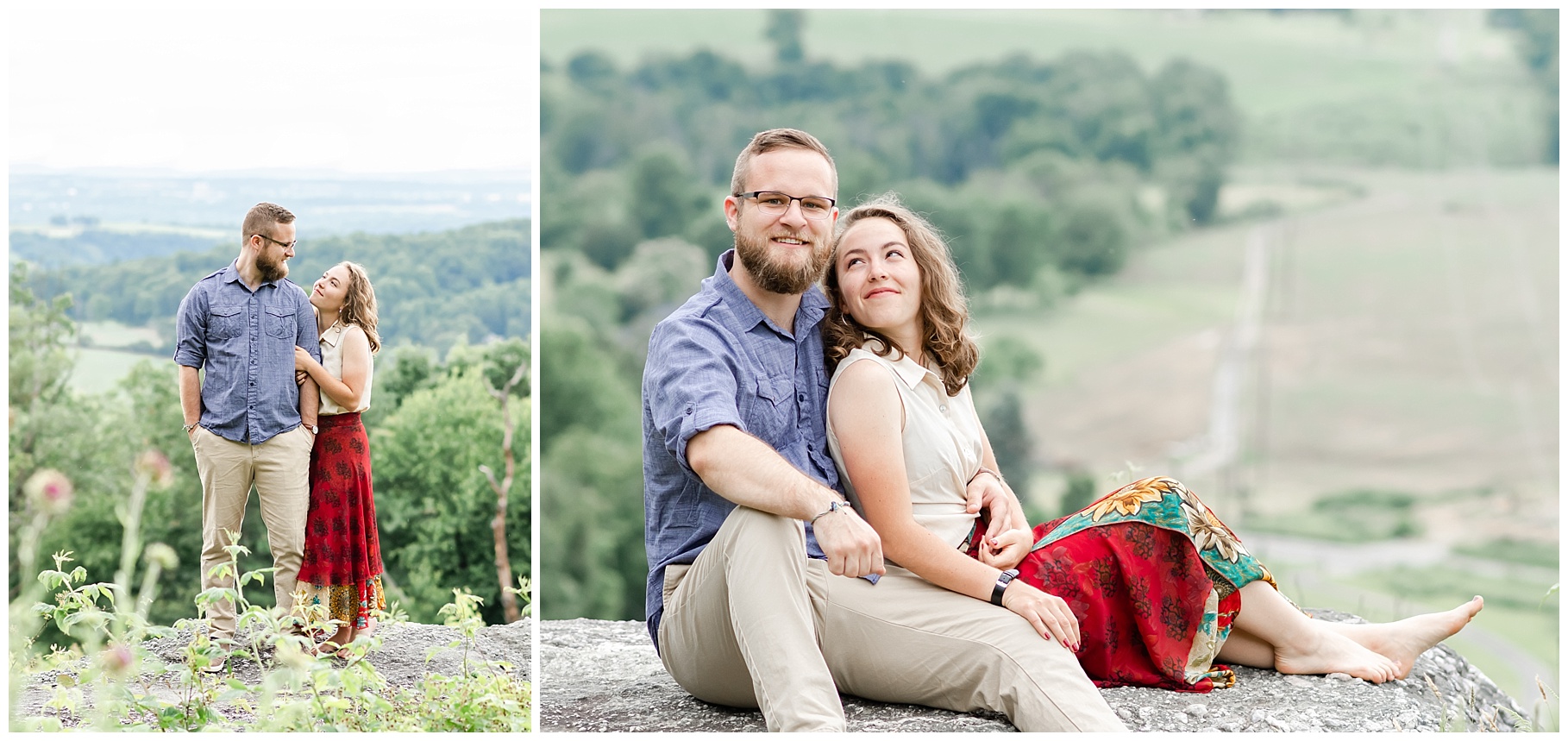 Collage of the couple overlooking Rocky Ridge Park in York, PA