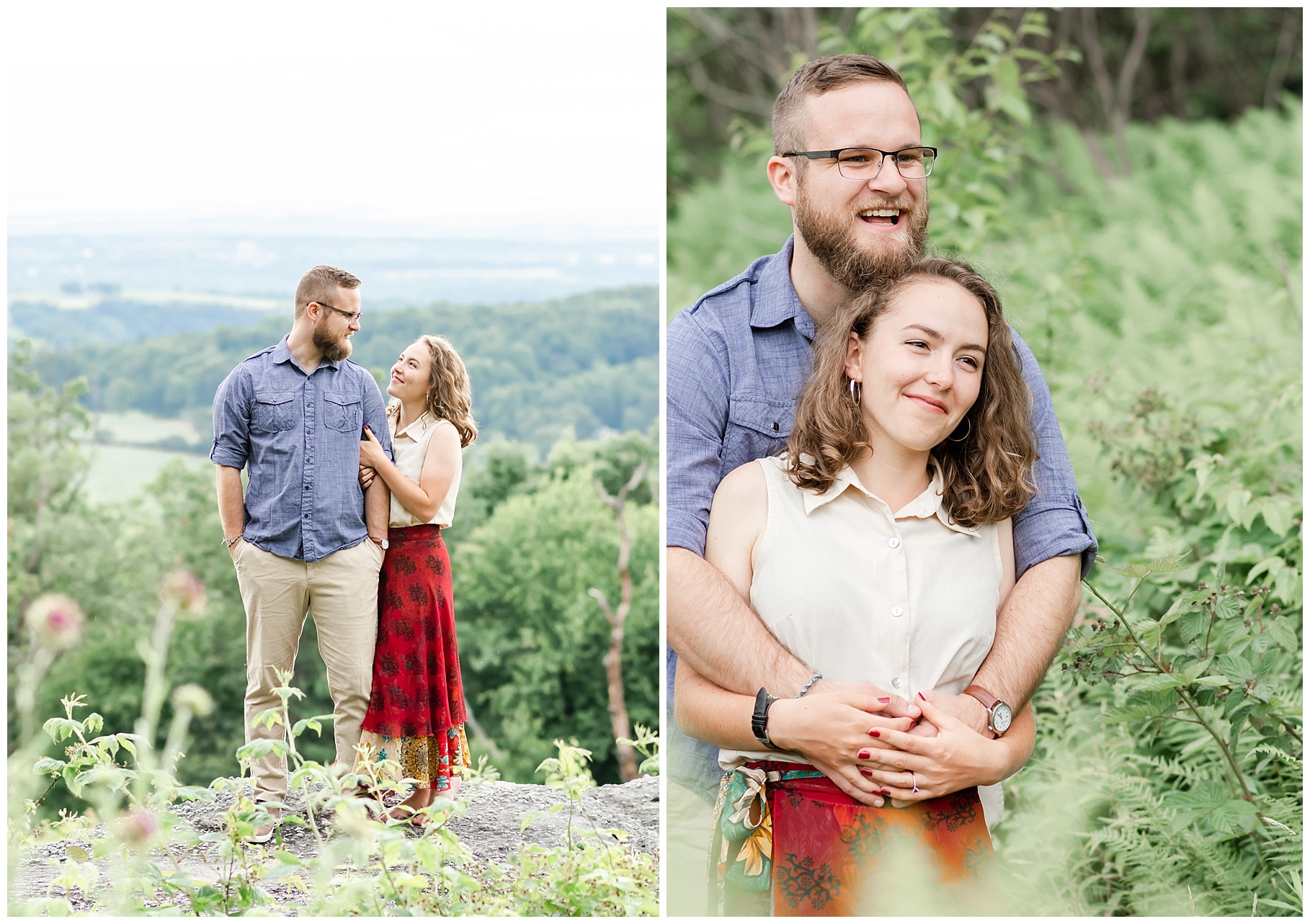 Collage of the couple overlooking Rocky Ridge Park in York, PA