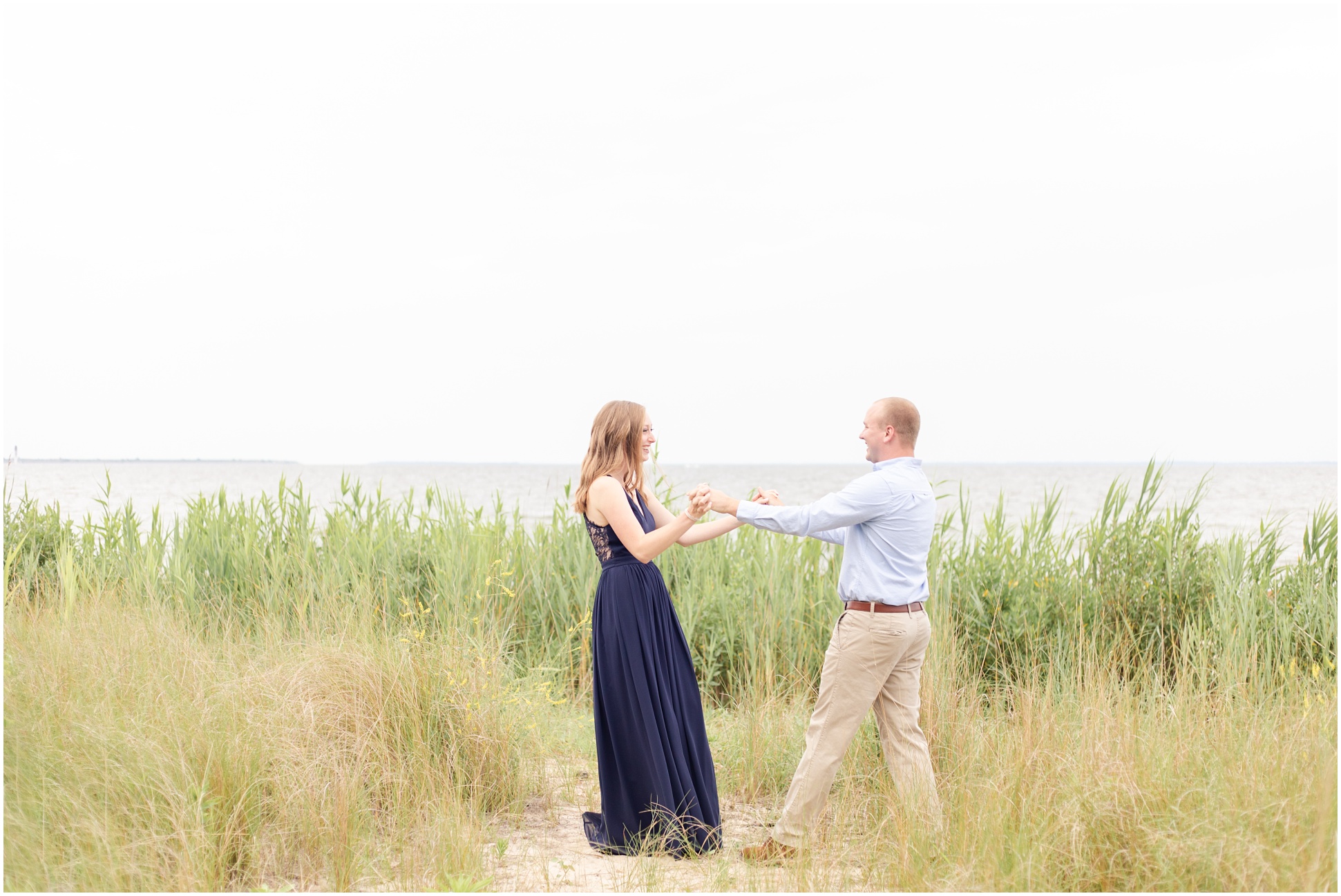 Bride-to-Be and her groom dancing by the shores of North State Park