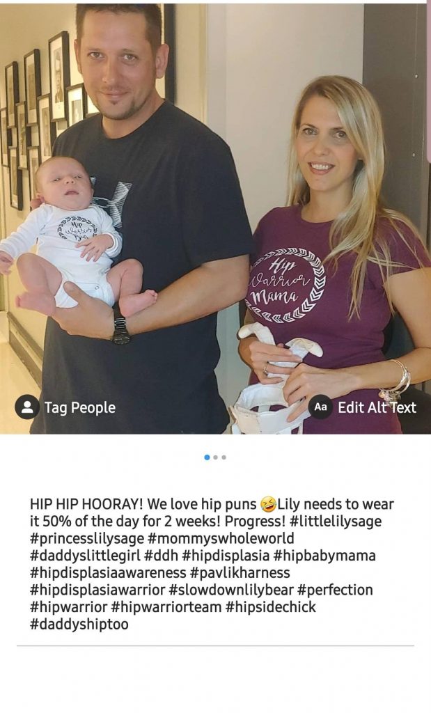 Family Photo with Baby with Hip Dysplasia