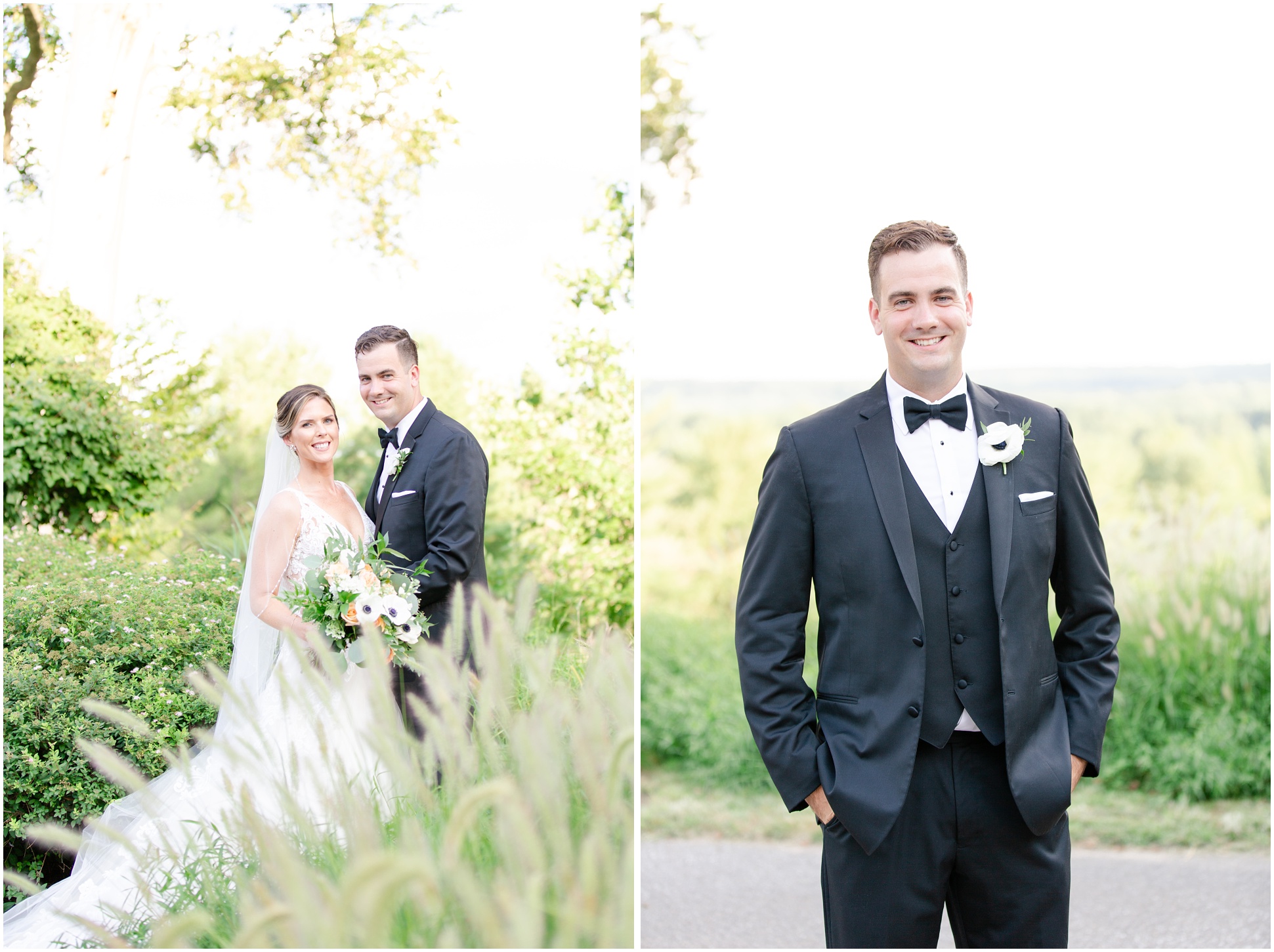 Left: Husband and wife portrait, right image: the groom! 