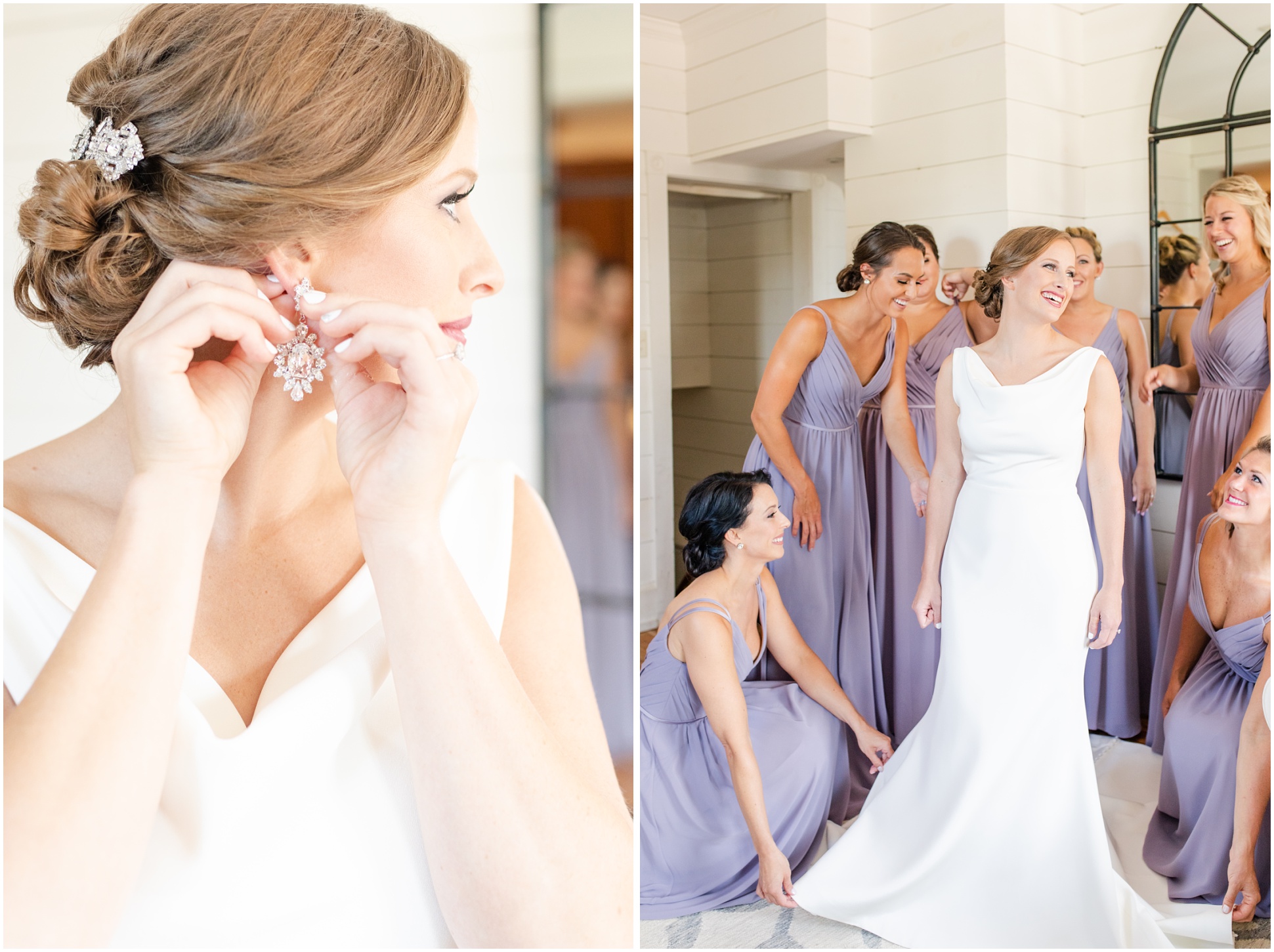 Bride getting ready for her wedding day