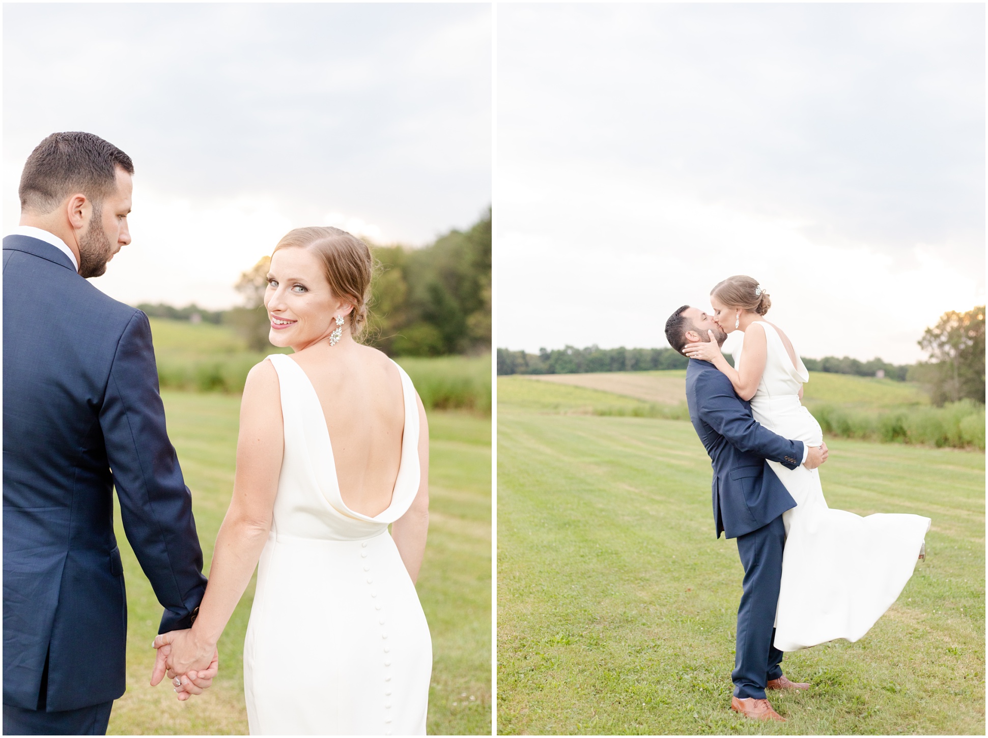 Two images of the husband and wife portraits on the Magley Estate