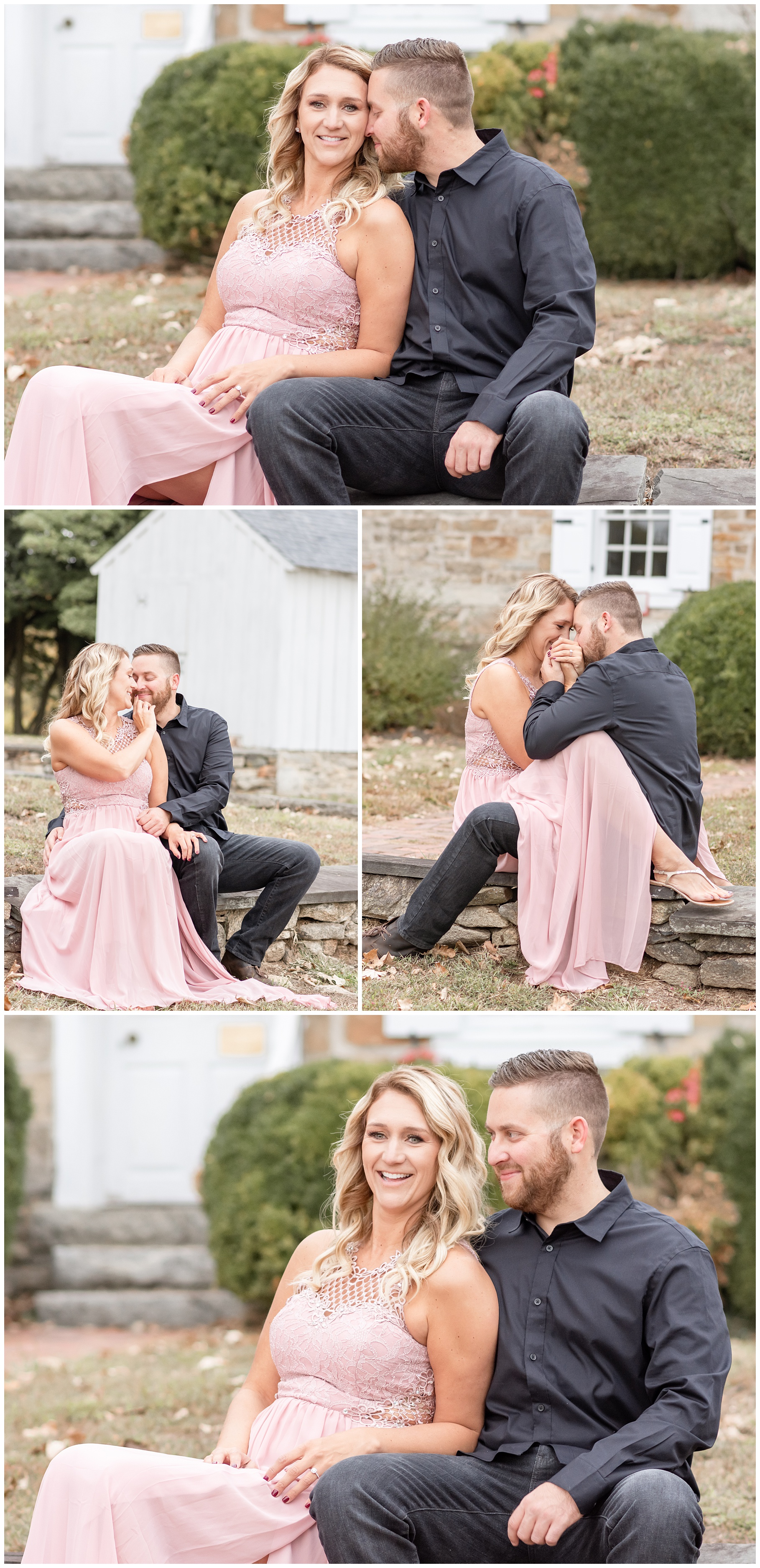 Fall engagement session collage