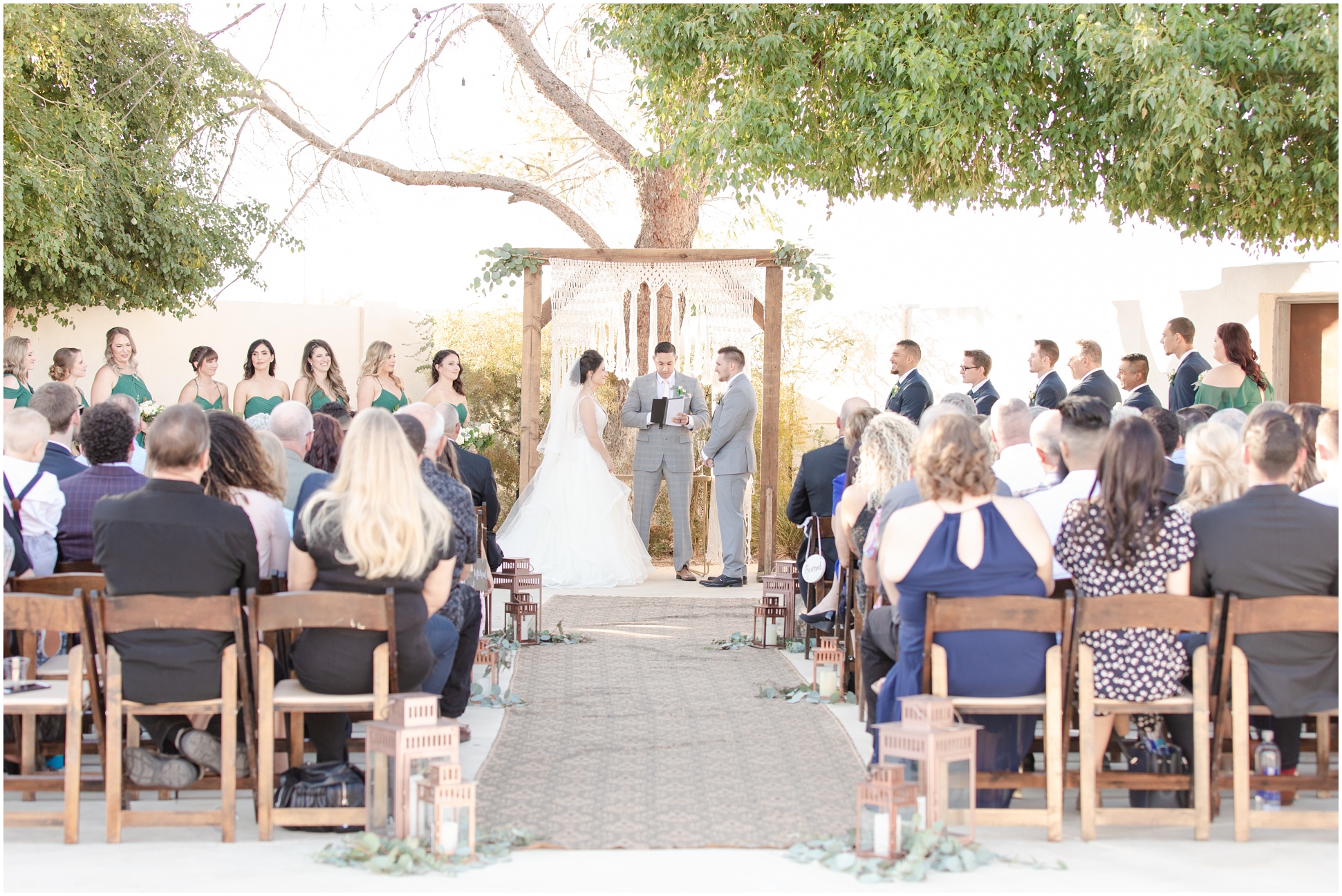 Back shot of wedding ceremony