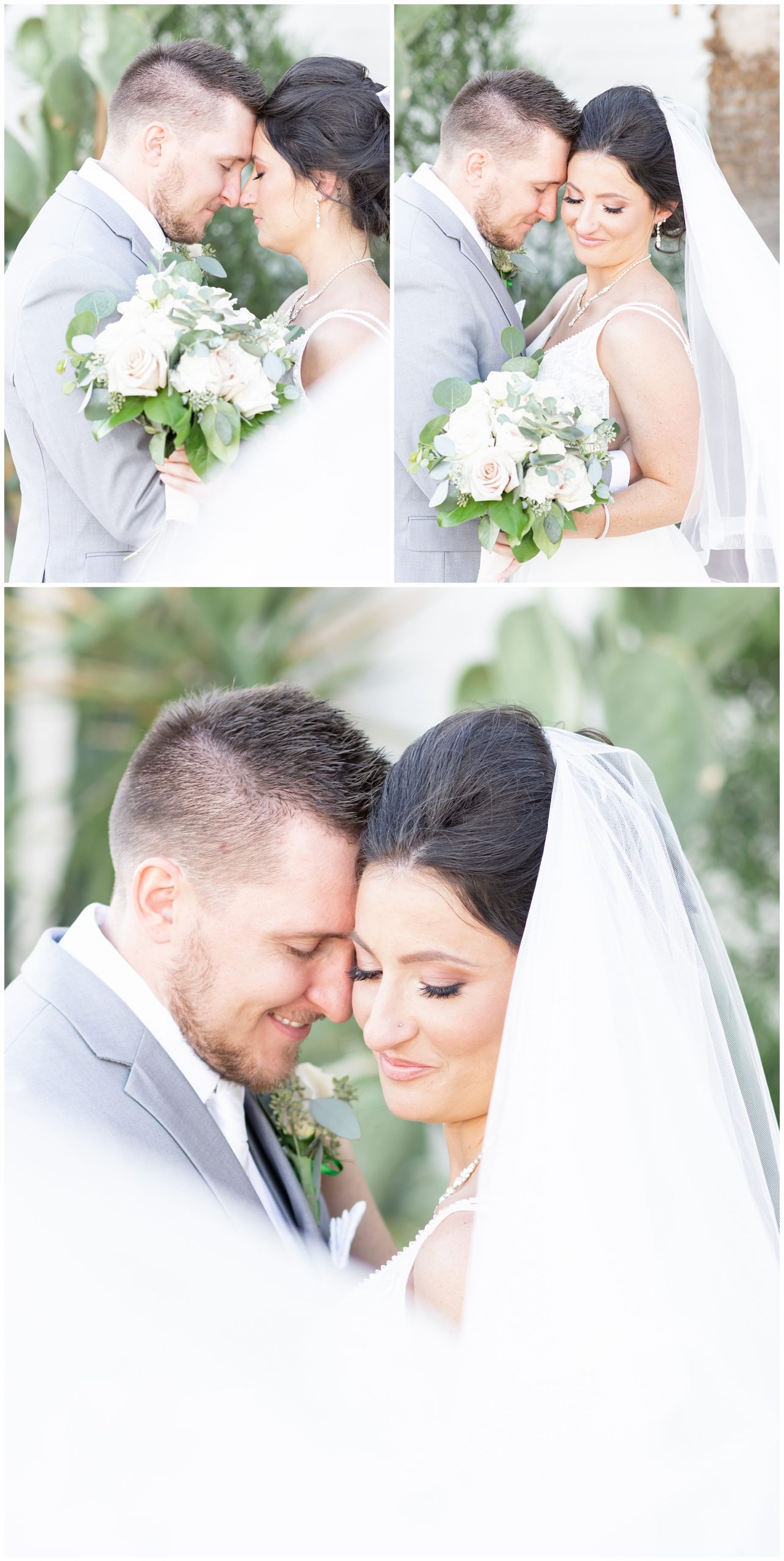 Collage: Bride & Groom First Look 