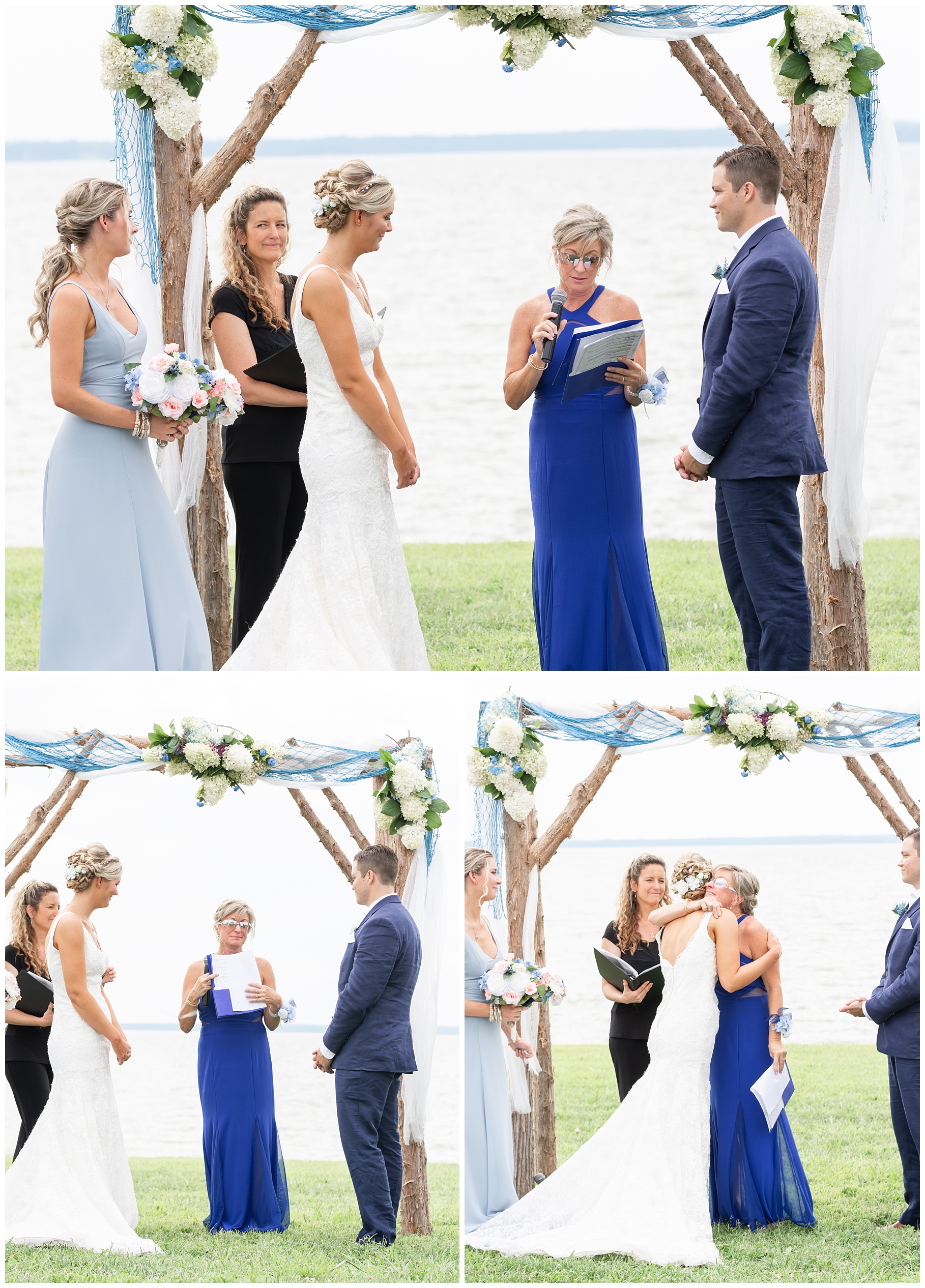 Wedding Collage Reading During Ceremony