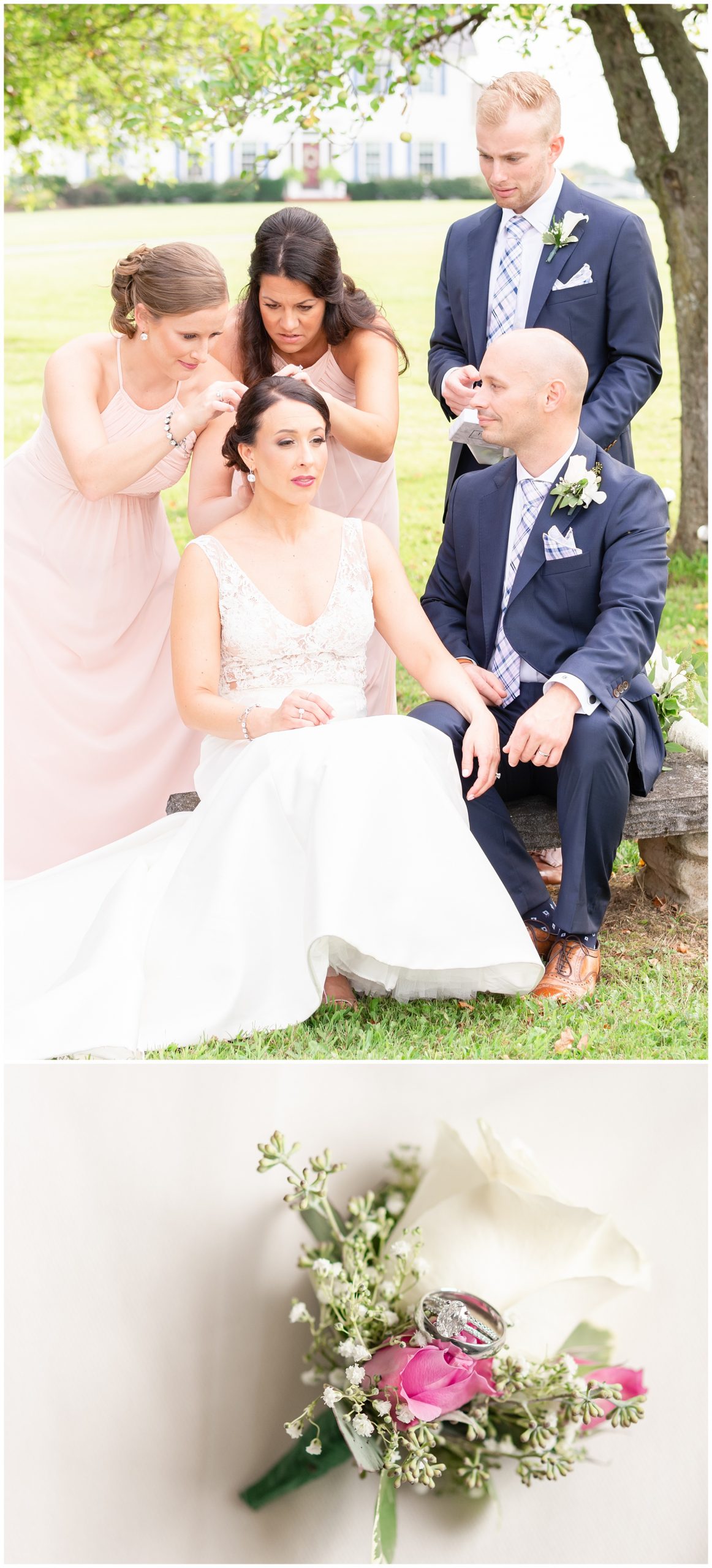 Wedding Collage - Bride Squad and Boutonniere 