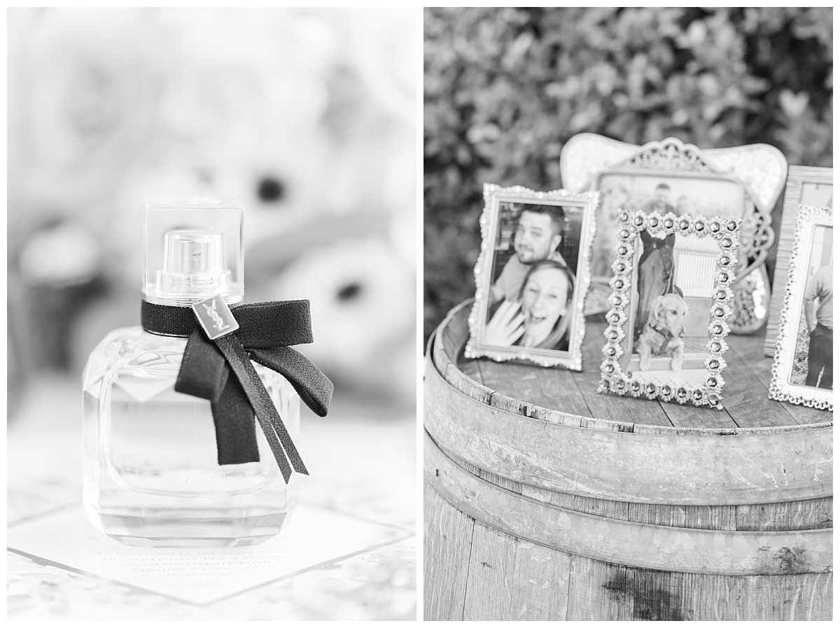 black and white reception details