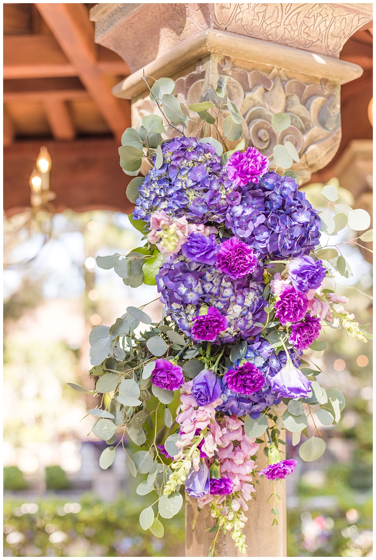 Purple Floral Arch Arrangement