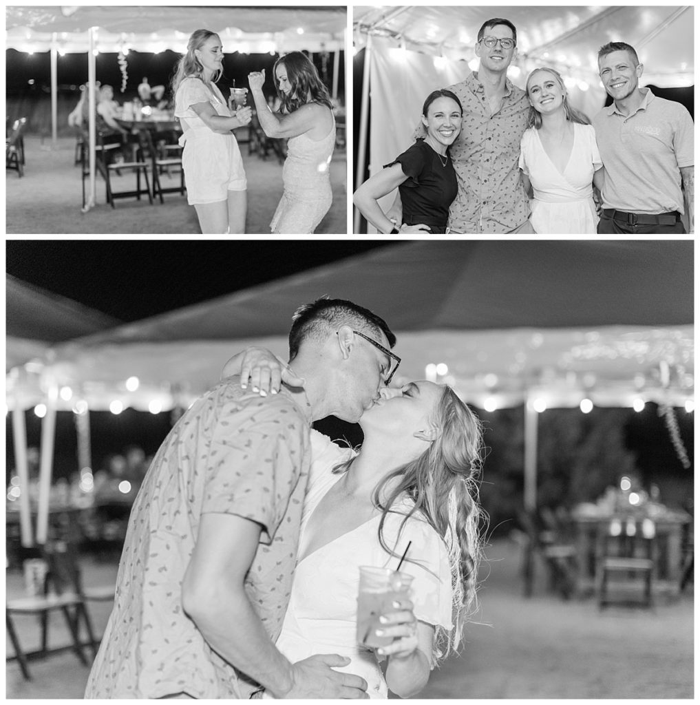 Black and white reception collage