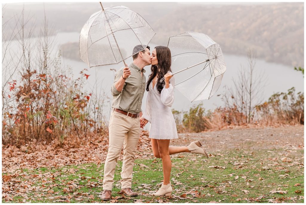 Pinnacle Overlook Engagement Session in the Rain